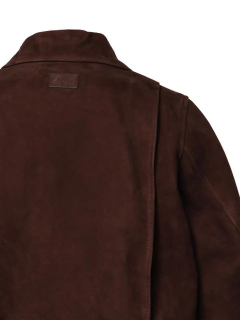 LOEWE suede bomber jacket - Brown