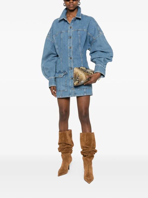 The Attico buttoned mini dress - Blue