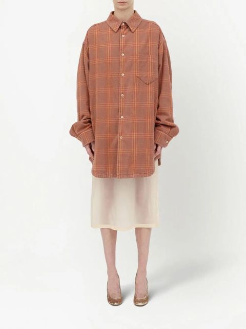 Maison Margiela checked cotton shirt - Orange - zdjęcie produktu nr 2