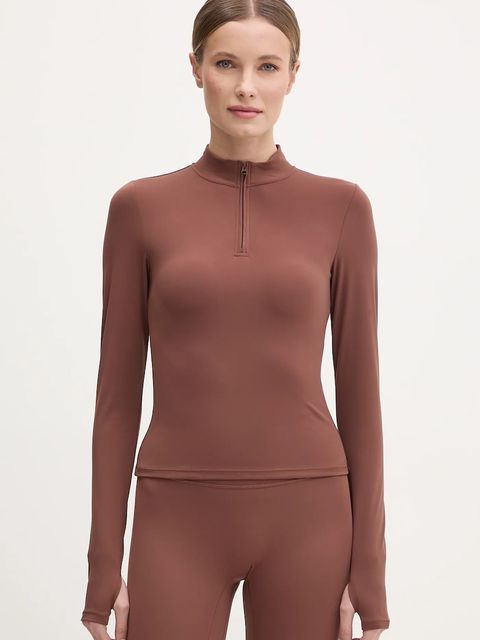 JOYINME longsleeve do jogi Motion kolor brązowy z półgolfem Motion - zdjęcie produktu nr 1