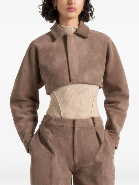 Manière De Voir Elya balloon-sleeve jacket - Neutrals - zdjęcie produktu nr 1