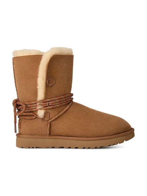 UGG śniegowce zamszowe Bailey Tie kolor brązowy 1171530.CHE - zdjęcie produktu nr 1