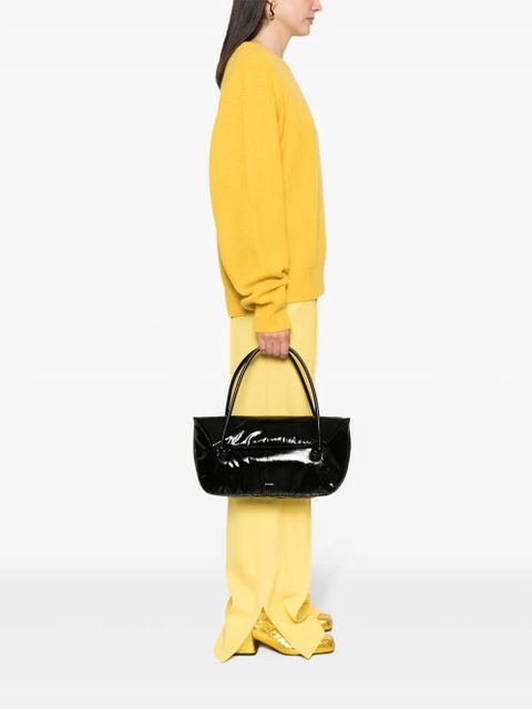 Jil Sander patent leather tote bag - Black
