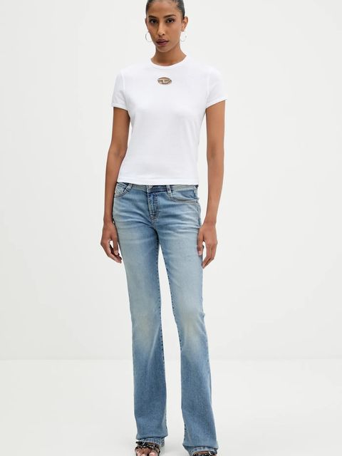 Diesel t-shirt bawełniany T-UNCUTIE-LONG-OD-Q1 damski kolor biały A16839.0CLBR