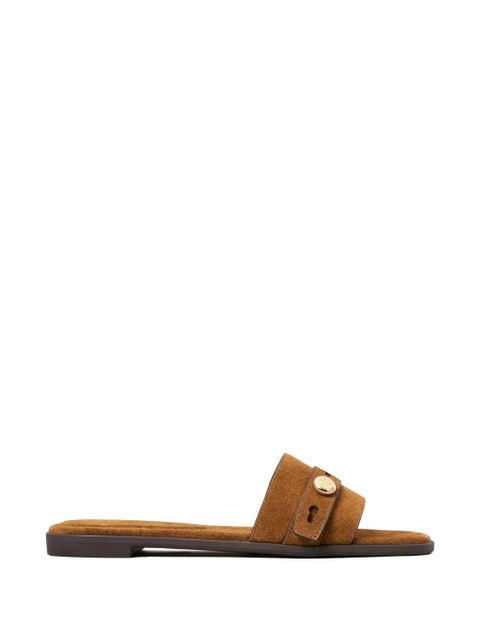 Tory Burch Romy strap button slide - Brown - zdjęcie produktu nr 1
