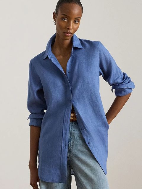 Lauren Ralph Lauren koszula damska lniana - zdjęcie produktu nr 1