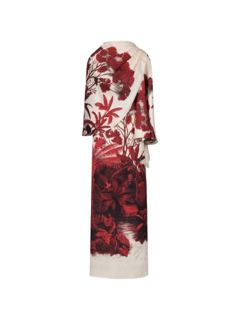Johanna Ortiz Plentiful Qualities floral-pattern midi dress - Red - zdjęcie produktu nr 1