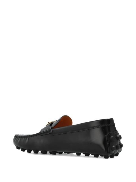 Tod's leather buckle loafers - Black