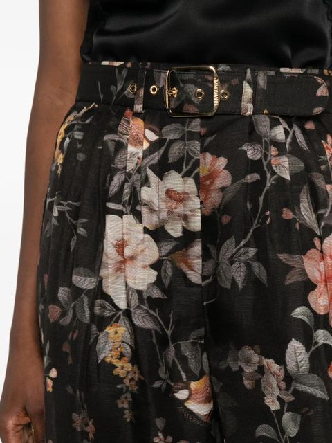ZIMMERMANN Carousel floral-print palazzo pants - Black