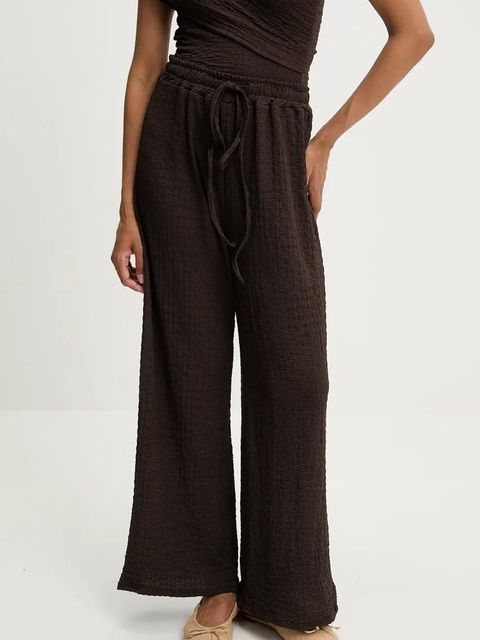 Answear.LAB bluzka i spodnie damski kolor brązowy