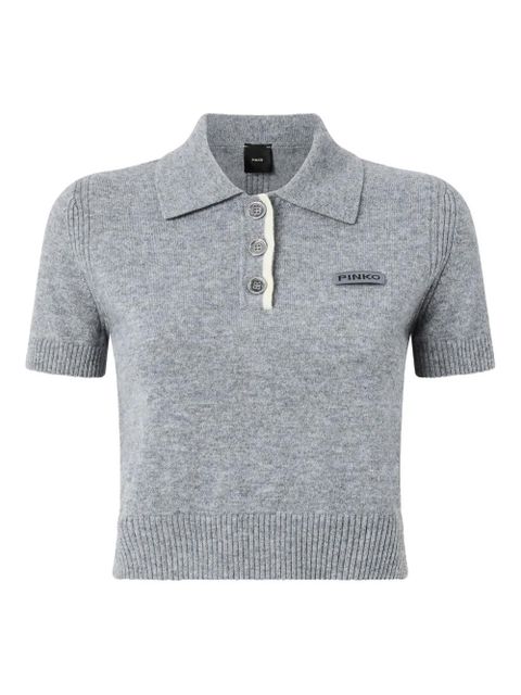 PINKO short-sleeve polo top - Grey - zdjęcie produktu nr 1