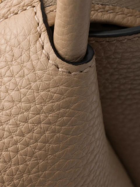 Prada small logo-lettering tote bag - Neutrals