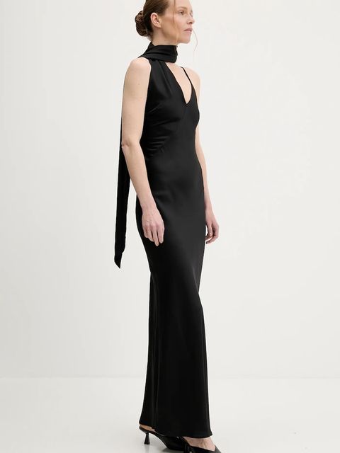 Answear.LAB sukienka kolor czarny maxi prosta - zdjęcie produktu nr 1