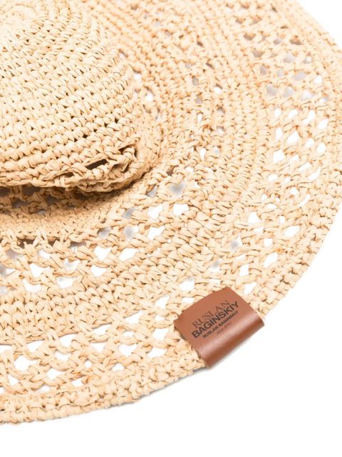Ruslan Baginskiy straw knit hat - Neutrals