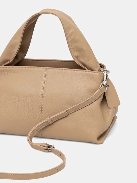 Answear.LAB torebka skórzana kolor beżowy