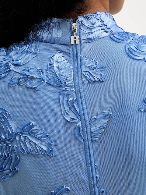 Rotate sukienka kolor niebieski maxi rozkloszowana 1160071321