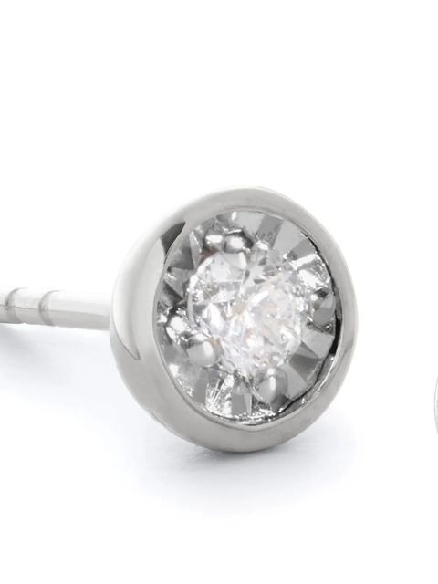 Monica Vinader diamond stud earrings - Silver