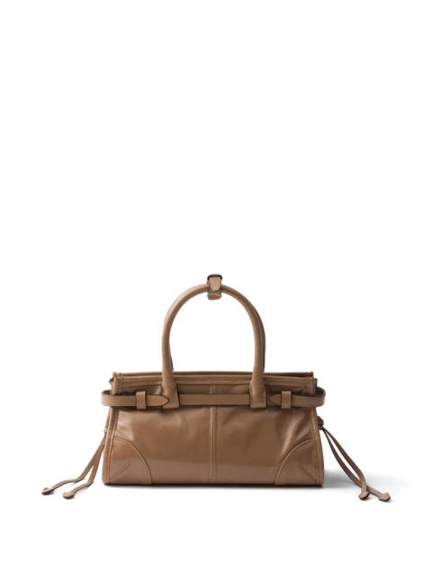 Prada mini Bonnie buckled tote bag - Brown - zdjęcie produktu nr 2