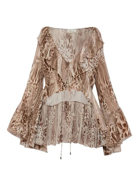 Blumarine printed chiffon blouse - Neutrals - zdjęcie produktu nr 1