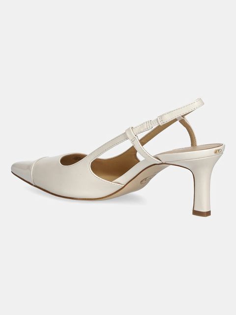 MICHAEL Michael Kors szpilki skórzane Alora Toe Cap Mid Sling kolor beżowy 40R6AOMS1L.289