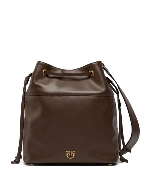 PINKO drawstring leather bucket bag - Brown - zdjęcie produktu nr 1