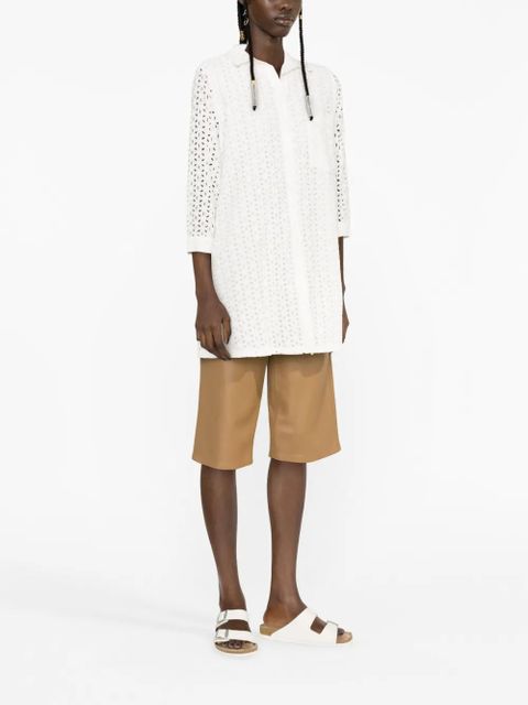 MC2 Saint Barth Helena broderie anglaise shirt - White