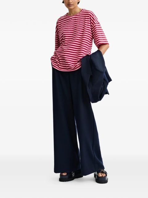 Essentiel Antwerp striped rhinestone-embellishment T-shirt - Red - zdjęcie produktu nr 2