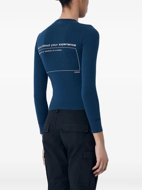 Balenciaga star-embroidered long-sleeve T-shirt - Blue