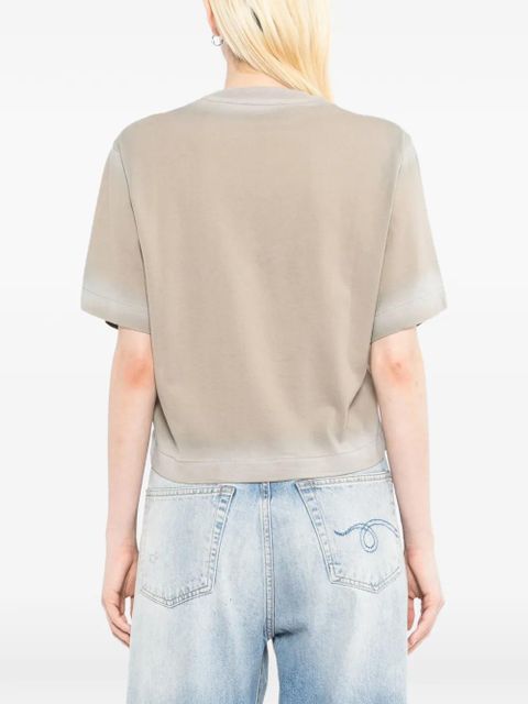 Off-White spray-effect logo stamped T-shirt - Neutrals