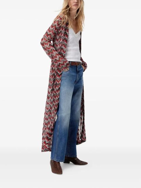 Missoni chevron-pattern maxi cardigan - Black