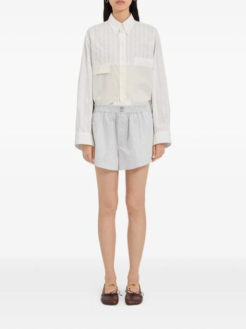 MM6 Maison Margiela striped shorts - White - zdjęcie produktu nr 2