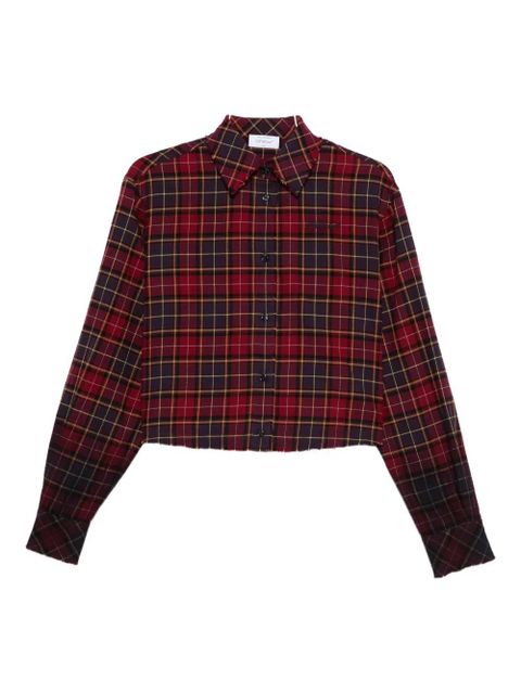 Off-White plaid buttoned shirt - Red - zdjęcie produktu nr 2