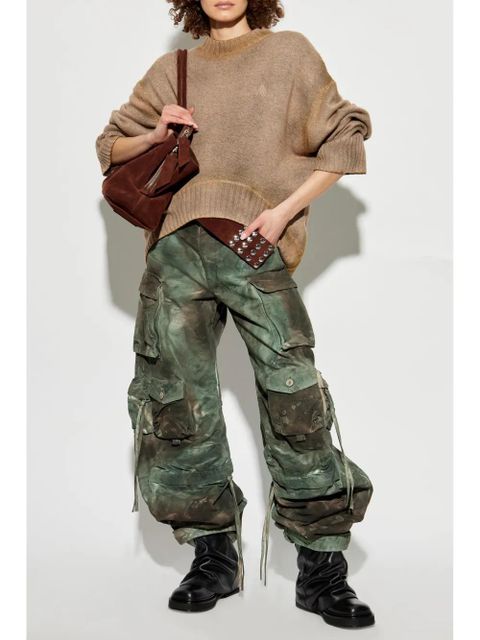 The Attico logo-embroidered sweater - Brown