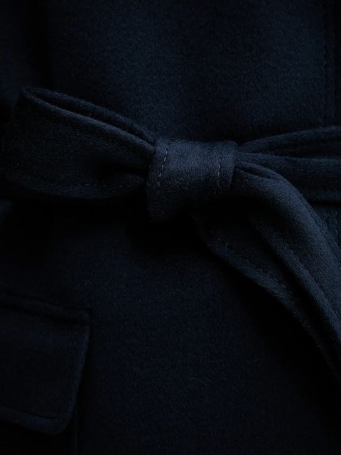 MAX&Co. płaszcz wełniany kolor granatowy 2526016014200