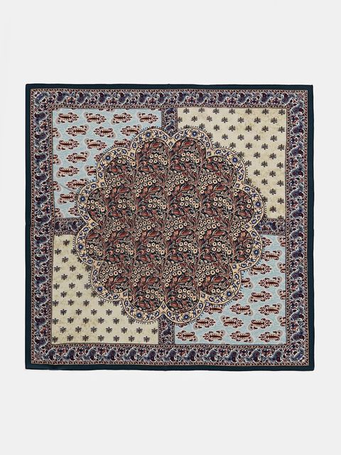 Answear.LAB apaszka jedwabna damska kolor biały wzorzysta - zdjęcie produktu nr 1