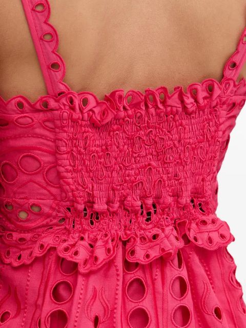 Charo Ruiz Ibiza Zeph scalloped embroidered dress - Pink