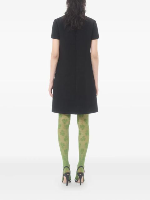 Valentino Garavani bow-embellished tweed dress - Black