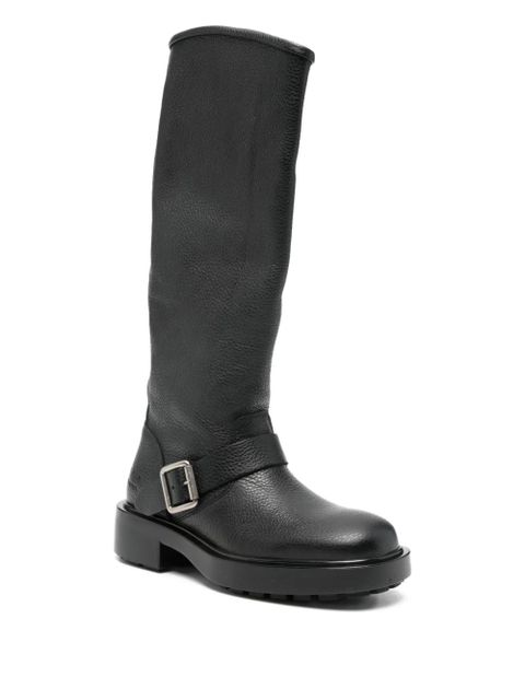 Copenhagen buckle-detail round-toe boots - Black