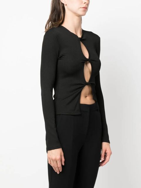 Christopher Esber twisted-effect cut-out top - Black