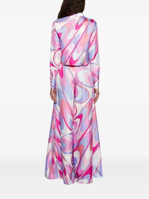 PUCCI onde-print silk shirt - Pink