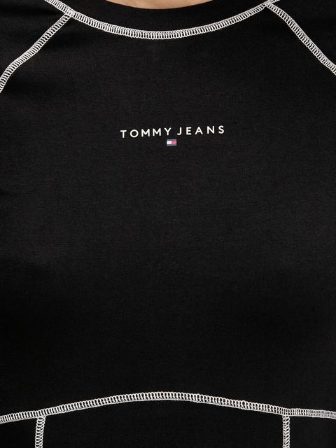 Tommy Jeans sukienka kolor czarny mini rozkloszowana DW0DW21465