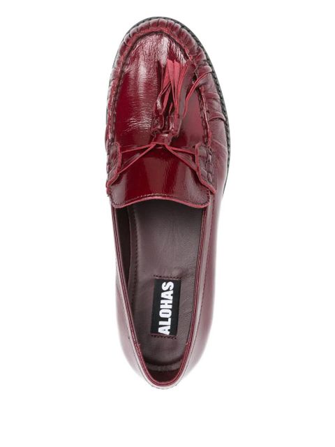 ALOHAS tassel-detail leather loafers - Red