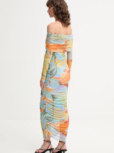 Never Fully Dressed sukienka kolor zielony midi dopasowana NFDDR1814 - zdjęcie produktu nr 2