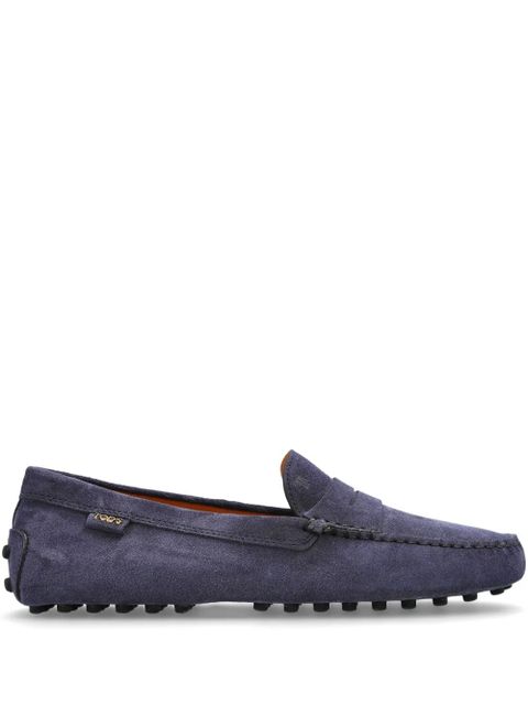Tod's Gommino pebble-textured suede loafers - Blue - zdjęcie produktu nr 1