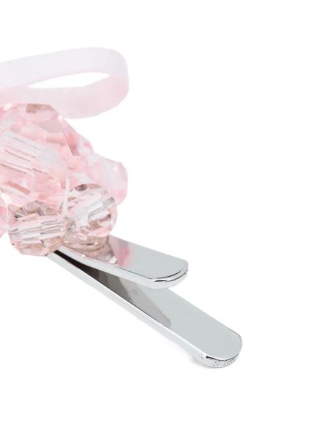 Simone Rocha bow crystal flower hair clip - Silver - zdjęcie produktu nr 2