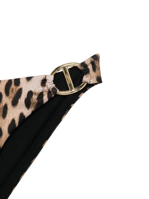 Moschino leopard-print bikini bottoms - Neutrals