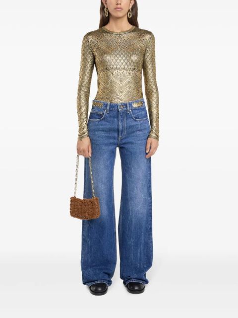 Rabanne 1969 Nano shearling shoulder bag - Brown - zdjęcie produktu nr 2