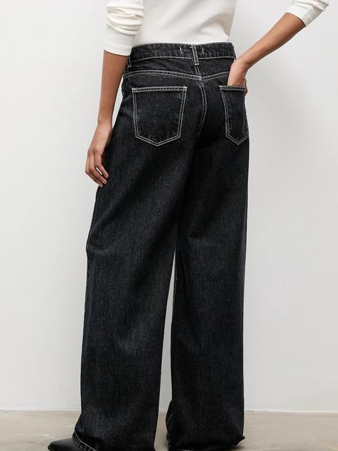 Answear.LAB jeansy damskie kolor granatowy