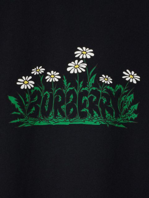 Burberry daisy-logo cotton T-shirt - Black