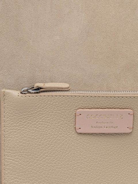 Coccinelle torebka zamszowa kolor beżowy E1.THE.11.01.01